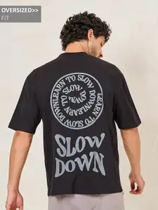 Styli Printed Oversized Cotton Rich T-shirt