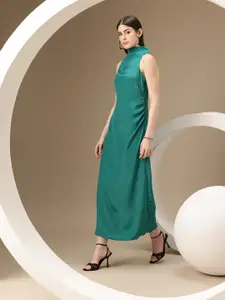 Chemistry Satin Finish A-Line Midi Party Dress