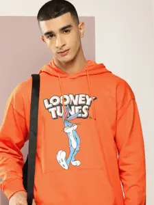 Kook N Keech Pure Cotton Looney Tunes Printed Hooded Oversized Sweatshirt
