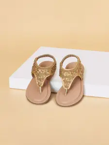 Pantaloons Junior Girls Embellished Party T-Strap Flats