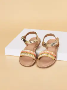 Pantaloons Junior Girls Embellished Open Toe Flats