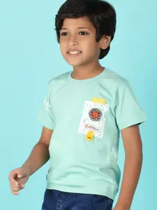 V-Mart Boys Printed Pure Cotton T-shirt with Shorts
