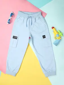 V-Mart Boys Mid-Rise Cotton Joggers Cargos Trousers