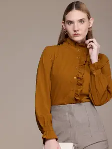 French Connection Ruffles Detailed Casual Shirt