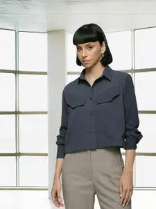 French Connection Long Sleeves Opaque Casual Shirt