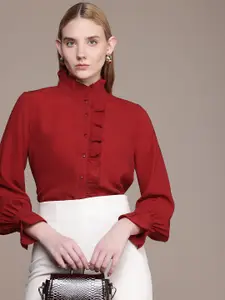 French Connection Ruffles Detail Casual Shirt