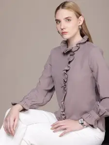French Connection Ruffles Detail Casual Shirt