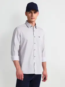 Arrow Sport Slim Fit Geometric Printed Spread Collar Long Sleeves Casual Shirt