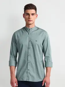 Arrow Sport Mandarin Collar Slim Fit Printed Cotton Casual Shirt