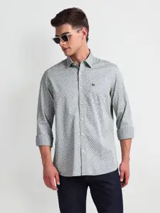 Arrow Sport Slim Fit Micro Ditsy Printed Twill Cotton Casual Shirt
