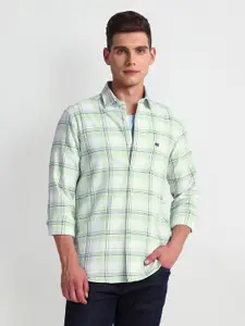 Arrow Sport Slim Fit Checked Cotton Oxford Casual Shirt