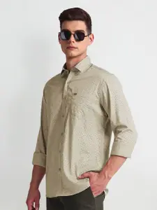 Arrow Sport Slim Fit Micro Ditsy Printed Twill Weave Pure Cotton Casual Shirt