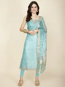 Meena Bazaar Woven Design Unstitched Dress Material