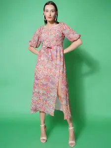 BAESD Floral Printed Empire Midi Dress