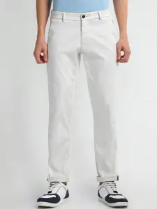 Arrow Sport Men Mid-Rise Zip Flat-Front Cotton Slim Fit Trouser