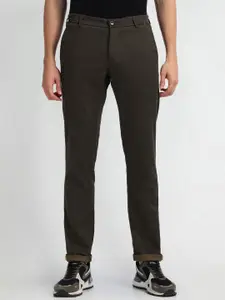 Arrow Sport Men Mid-Rise Zip Flat-Front Cotton Slim Fit Trouser