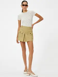 Koton Women Striped Regular Sleeves T-shirt