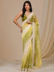 Jinal & Jinal Ombre Sequinned Poly Georgette Saree