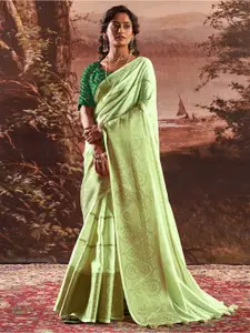 Saree mall Checked Zari Silk Blend Sarees