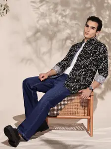 French Connection Slim Fit Abstract Printed Casual Shirt