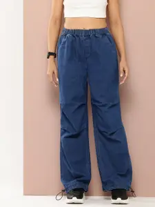 Harvard Women High-Rise Parachute Fit Stretchable Jeans