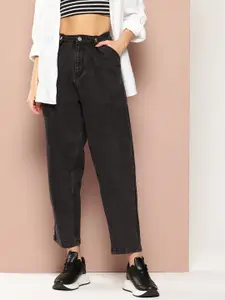 Harvard Women Pleated Baggy Jeans