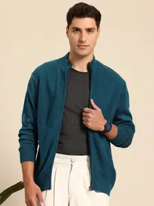 Mast & Harbour Men Ribbed Longline Cardigan
