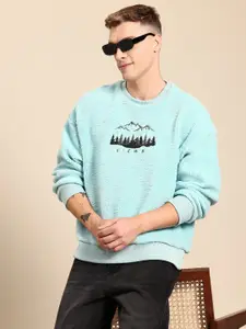 Mast & Harbour Embroidered Sherpa Sweatshirt
