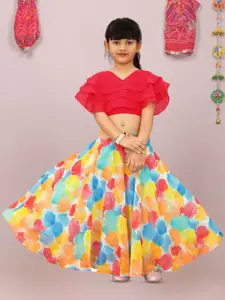 BAESD Girls Geometric Printed Ready to Wear Lehenga Choli