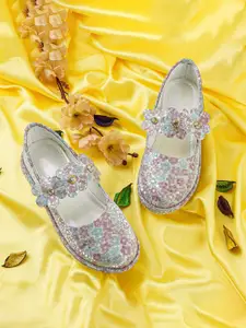 BAESD Girls Printed Embellished Flatform Mary Janes