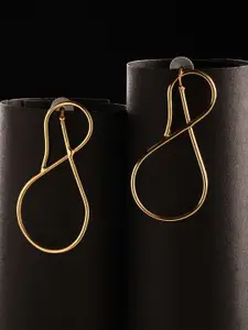 Niska Gold-Plated Contemporary Drop Earrings