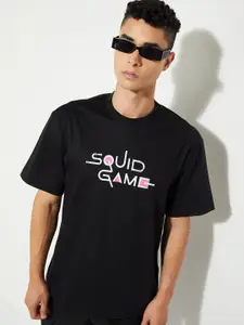 max URB_N Men Squid Game Print Oversized T-shirt