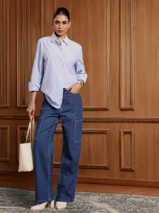 all about you Women Straight Fit High-Rise Stretchable Cargo Style Jeans