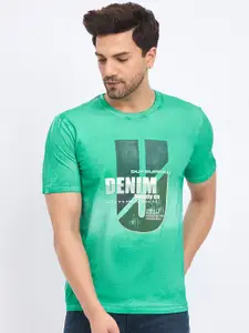 Duke Men Typography Printed Slim Fit T-shirt