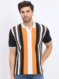Duke Striped Polo Collar Short Sleeves T-shirt