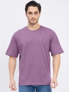 Duke Men Solid Oversized Drop Shoulder Sleeves T-shirt