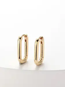 VAGHBHATT Gold-Plated Oval Hoop Earrings