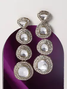 OOMPH Contemporary Kundan Drop Earrings