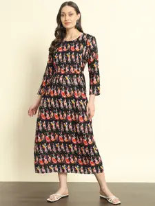 Mialo fashion Women Printed Fit & Flared Maxi Maternity Ethnic Dresses