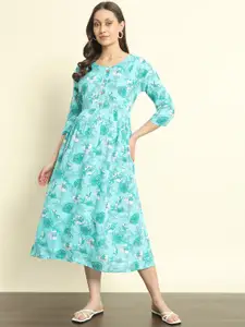 Mialo fashion Women Printed Fit & Flared Midi Maternity Ethnic Dresses