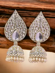 OOMPH Teardrop Shaped Kundan Jhumkas