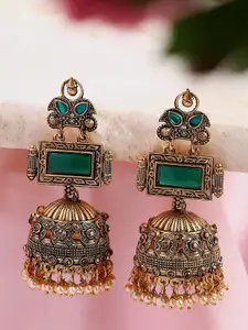 OOMPH Stones Studded Dome Shaped Jhumkas