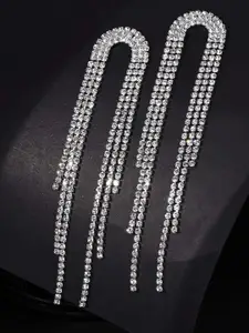 OOMPH Contemporary Crystals Drop Earrings