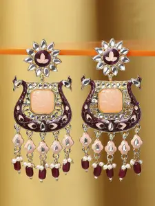 OOMPH Kundan Studded & Beaded Chandbalis