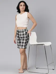 Kryptic Women Checked Lounge Shorts