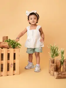 Babys Day Girls Striped Top With Short