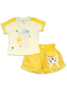 Babys Day Girls Pure Cotton Top With Shorts