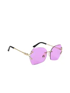 AISLIN Women Butterfly Sunglasses with UV Protected Lens ES_14920-89-AS-3008-PUR-GLD-BT