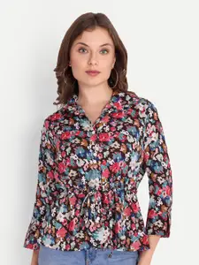 FNOCKS Floral Print Organic Cotton Shirt Style Top