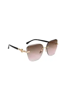 AISLIN Women Butterfly Sunglasses with UV Protected Lens ES_12987-87-AS-6085-BRW-GLBK-BTWF